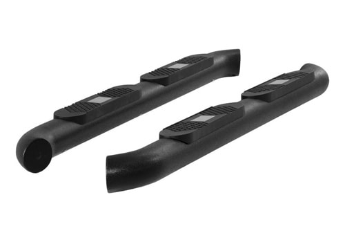 ARIES 4” Round add a traditional nerf bar side bar style and feature a black finish that is sporty and sleek.